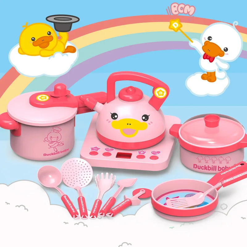 Zhen Fashion Platypus Children Play House Model Kitchen Toy Set Cook Boy Girls Baby Cooking Kitchen - 4000267184172