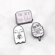 Модный стиль, японский стиль, мультяшный милый привидение, мороженое, вы bootiful, брошь на воротник, булавка