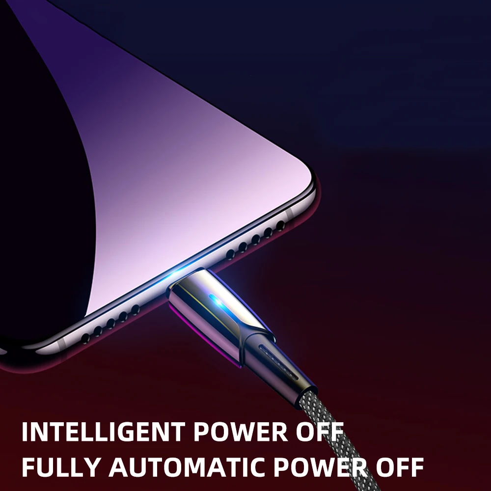 Светодиодный usb-кабель FDBRO для iPhone 6, 7, 8 Plus, X, XS, MAX, XR, зарядное устройство, автоматическое отключение, 2A, Макс. Кабель для передачи данных для зарядки iPhone