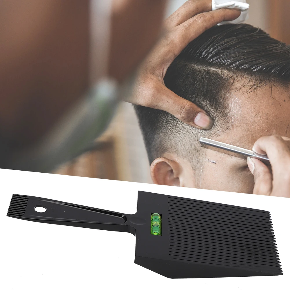 

Black Profession Flat Top Guide Comb Built-In Horizontal Lines Haircut Clipper Comb Barber Shop Dyeing Hairstyle Styling Tools