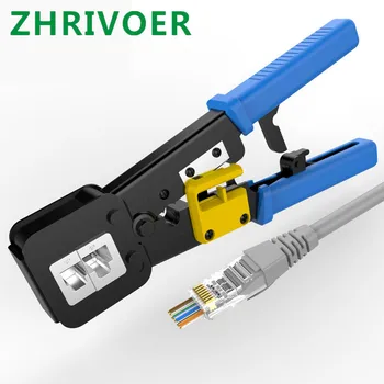 

Through hole wire pliers with perforated crystal head multi-functional EZ wire pliers 6p8p dual purpose hardware tool pliers