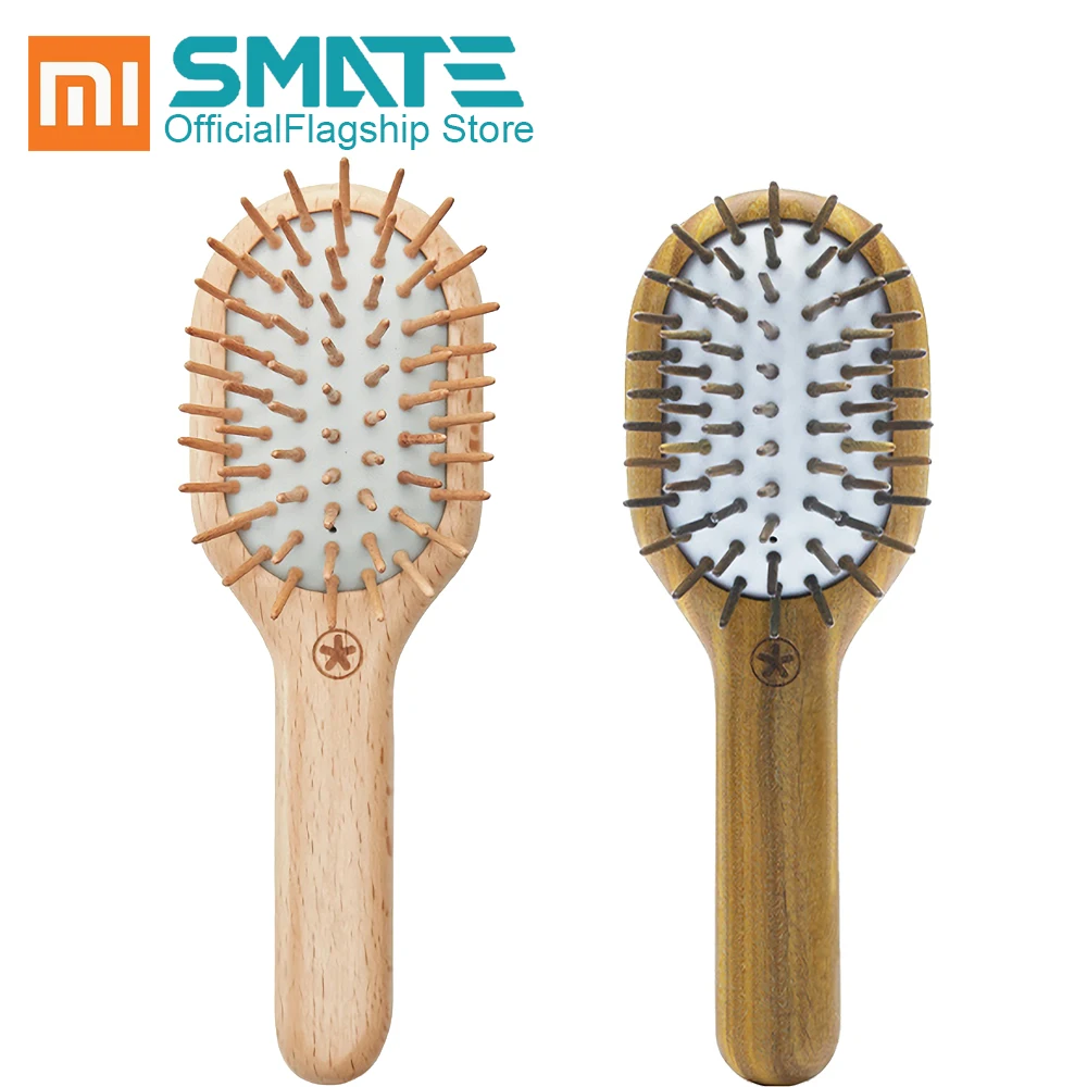 

For Xiaomi SMATE Massage Comb Natural Sandal Wood Comb Hair Brush Hair Care For Salon Hairdressing Styling Tools 2019 HairBrush