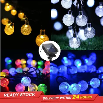 

NEW 20/30/50 LED Crystal ball LED Solar Lamp Power LED String Fairy Lights Solar Garlands Garden Christmas Decor For Outdoor