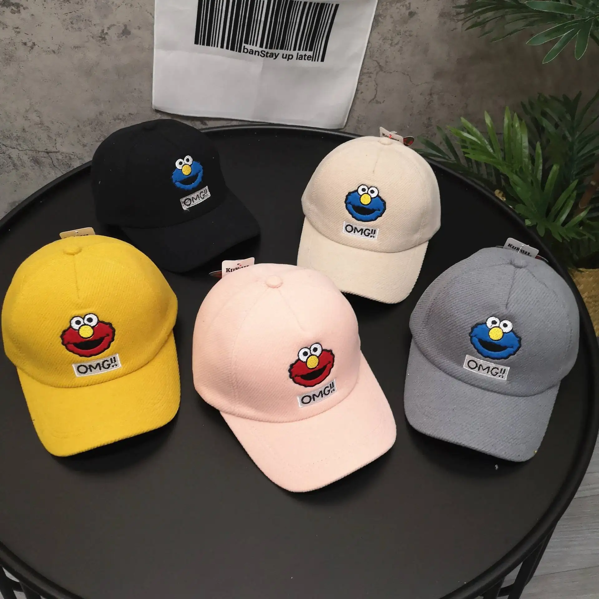 Детская шапка на осень и зиму, бейсбольная кепка с героями мультфильма «Улица Сезам», модная кепка в стиле хип-хоп для мальчиков и девочек 2-8 лет