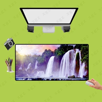 

XGZ Landscape Waterfall Pattern Large Mouse Pad Mouse Pad Black Locking Notebook Computer Office Game Accessories Desk Mouse Pad