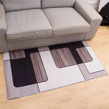 

Fashion Geometric Printing Rug 3D Printing Carpet Non-slip Foot Mat Bedroom Gateway Bedside Blanket for Living Room Bedroom