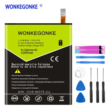 

WONKEGONKE For Elephone M2 Battery with tracking number Batteries Bateria