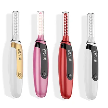 

Ceramic Electric Eyelash Instrument Digital Display Eyelashes Curler Rechargeable Lasting Natural Electric Heating Make Up Tool