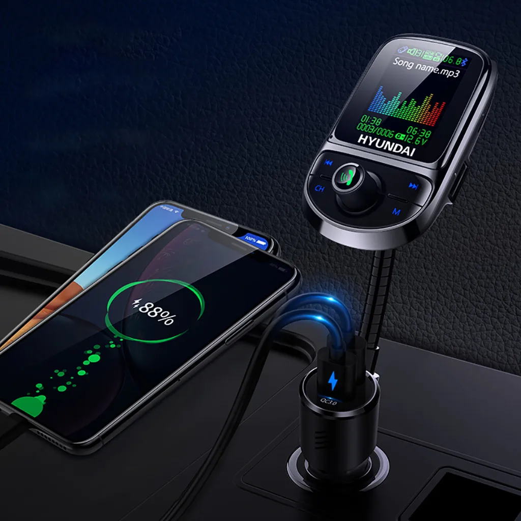 Fm-передатчик MP3-плеер двойной USB громкой связи автомобильное зарядное устройство Быстрая зарядка громкой связи автомобильное зарядное устройство