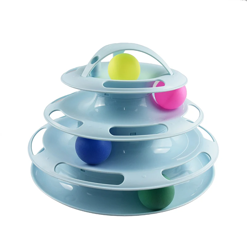 

Cat toys love cat turntable three layers four layers tease cat stick mice pet kittens kittens toy balls