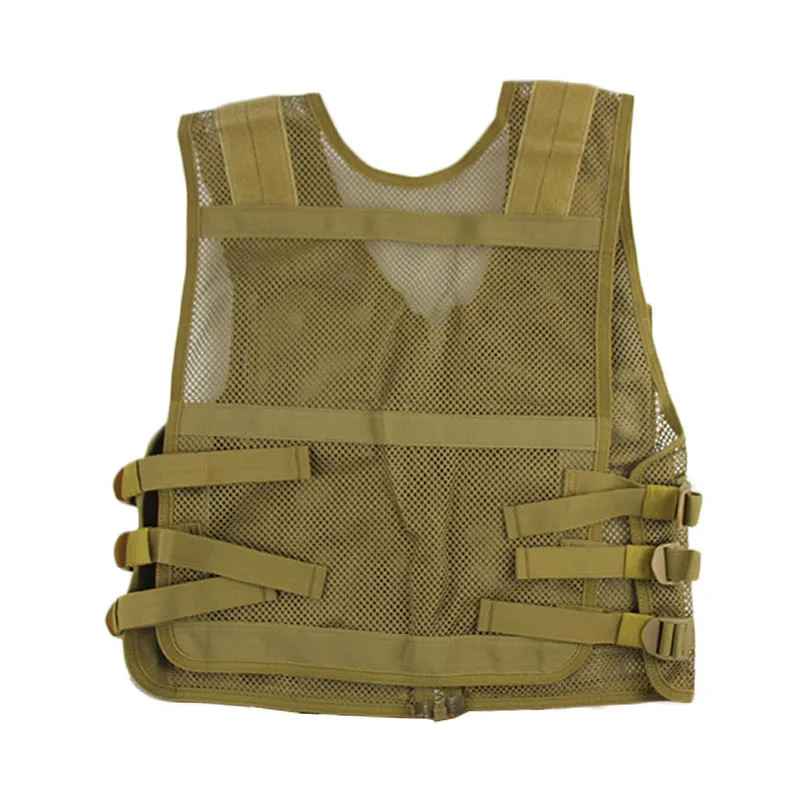 Tactical Vest Multi-pocket Military Mesh Vest Adjustable Combat Gun Holster Pouch For CS Game Hiking Fishing Paintball Hunting