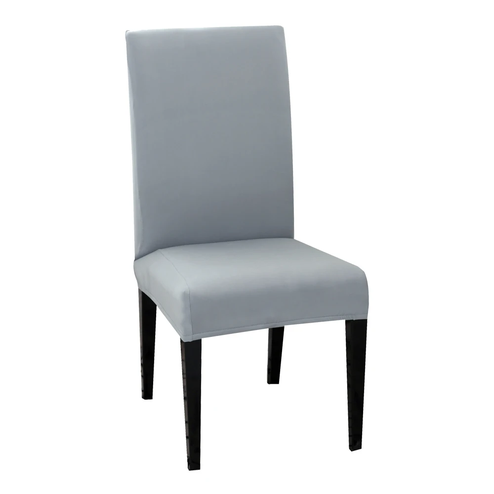 1 шт. однотонный Чехол для стула гибкий стрейч спандекс чехлы для стульев для свадьбы Вечерние эластичные многоцветные Чехлы для домашнего декора - Цвет: Smoke gray
