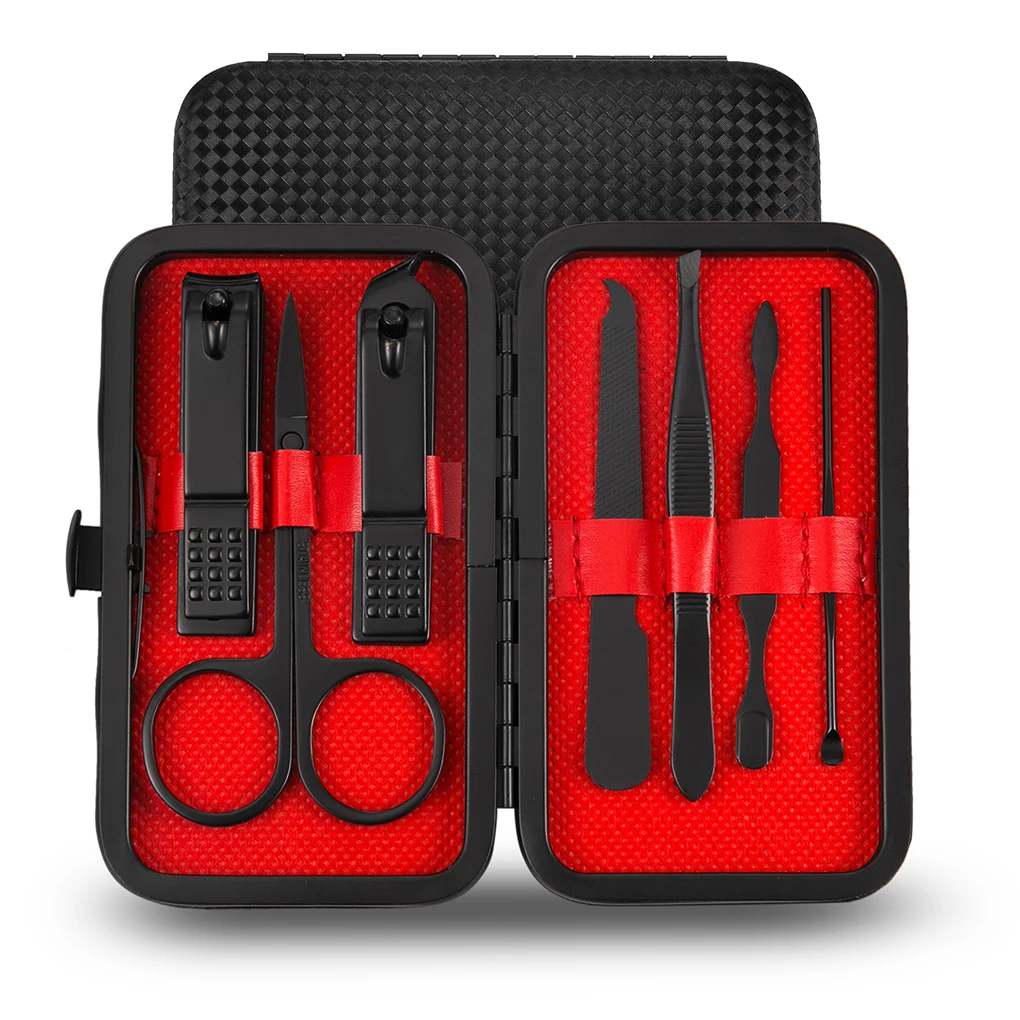 

7pcs New Manicure Nail Clippers Pedicure Set Portable Travel Hygiene Kit Stainless Steel Nail Cutter Tool Set Stainless Steel