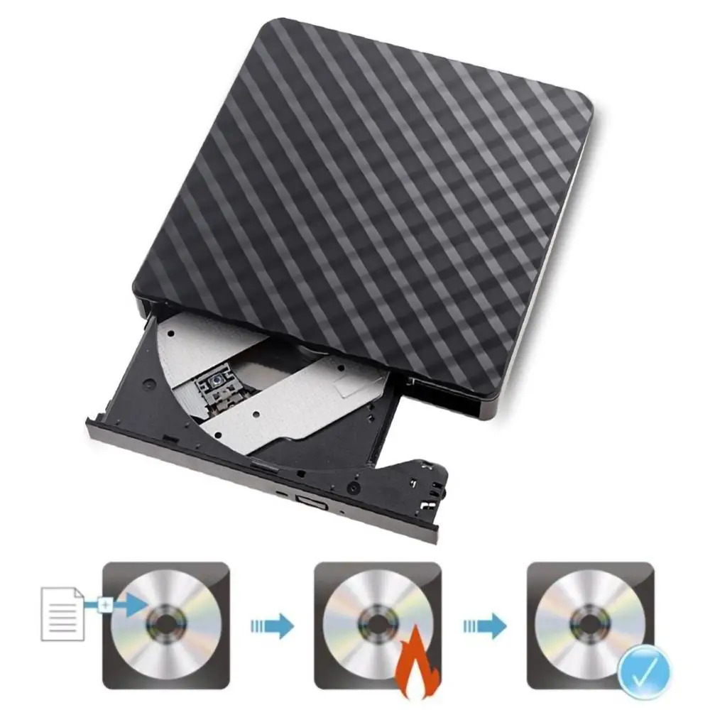  USB 3.0 External DVD Burner Writer Recorder DVD RW Optical Drive CD/DVD ROM Player MAC OS Windows X