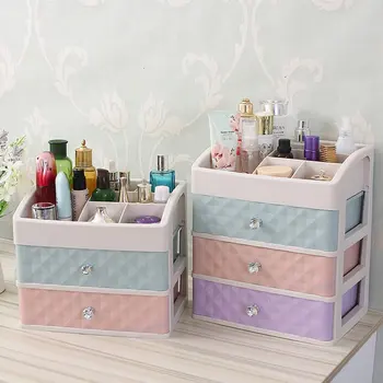 

Durable Jewelry Box Handmade Makeup Storage Case Large Cosmetic Holder Make Up Organizer Portable Cosmetic Box