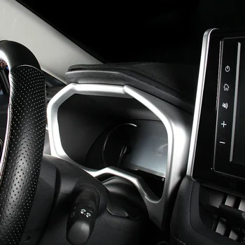 

ABS Silver Dashboard Decorative Frame Trim Dash Panel Frame Trim Cover for Toyota RAV4 2019 2020( Left Rudder)