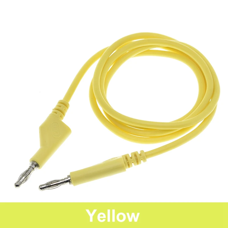 TZT 1/3 Stück 1M 4mm Bananenstecker-zu-Bananenstecker-Testkabel für Multimeter Rot Gelb Schwarz Blau Grün 5 Farben – Detail 11