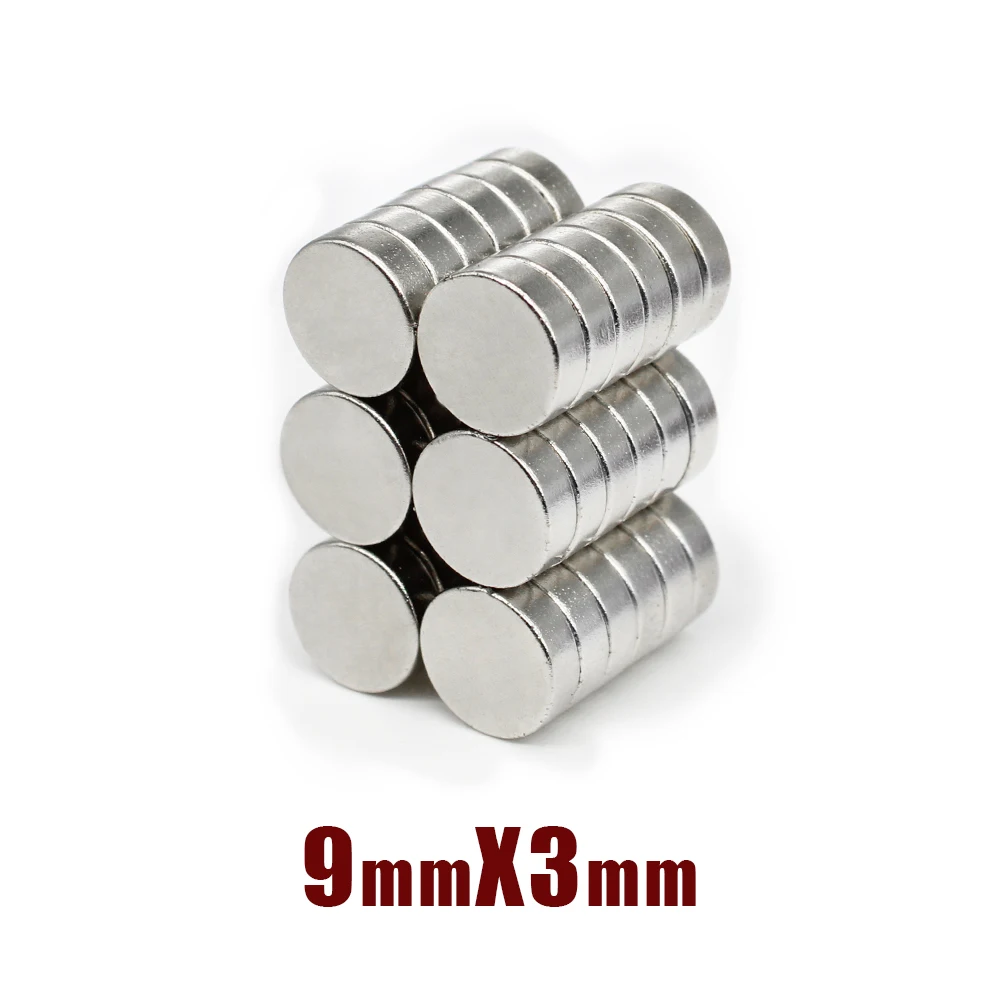 10 20 50 100 200 300PCS 9 3mm Small Round Rare Earth Magnet 9x3mm Permanent Neodymium