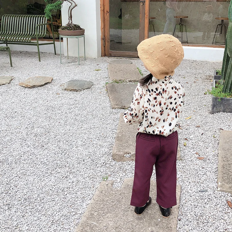 Г. Новая стильная детская рубашка с лошадкой для маленьких детей; сезон осень шифоновая тонкая детская одежда в Корейском стиле; рубашка с цветочным рисунком для девочек; 1385