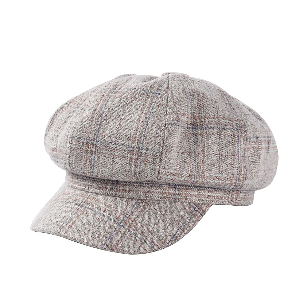 

Autumn Winter Hats for Women stripe Newsboy Cap Men Ladies Casual Wool Hat Winter Beret Women Painter Cap