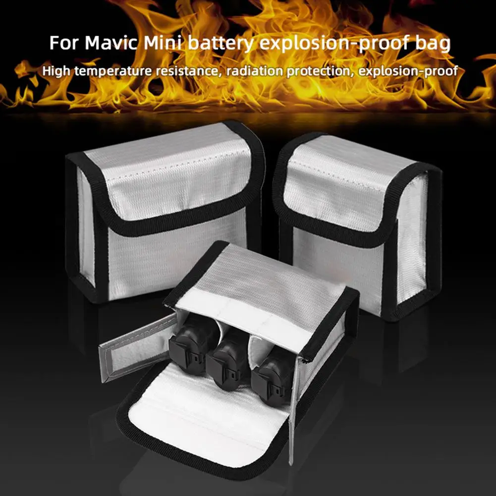 

Explosion Proof Protective Battery Case Safe Storage Bag for DJI Mavic Mini Explosion Proof,Protective Bag,Magic Tape Closure ho
