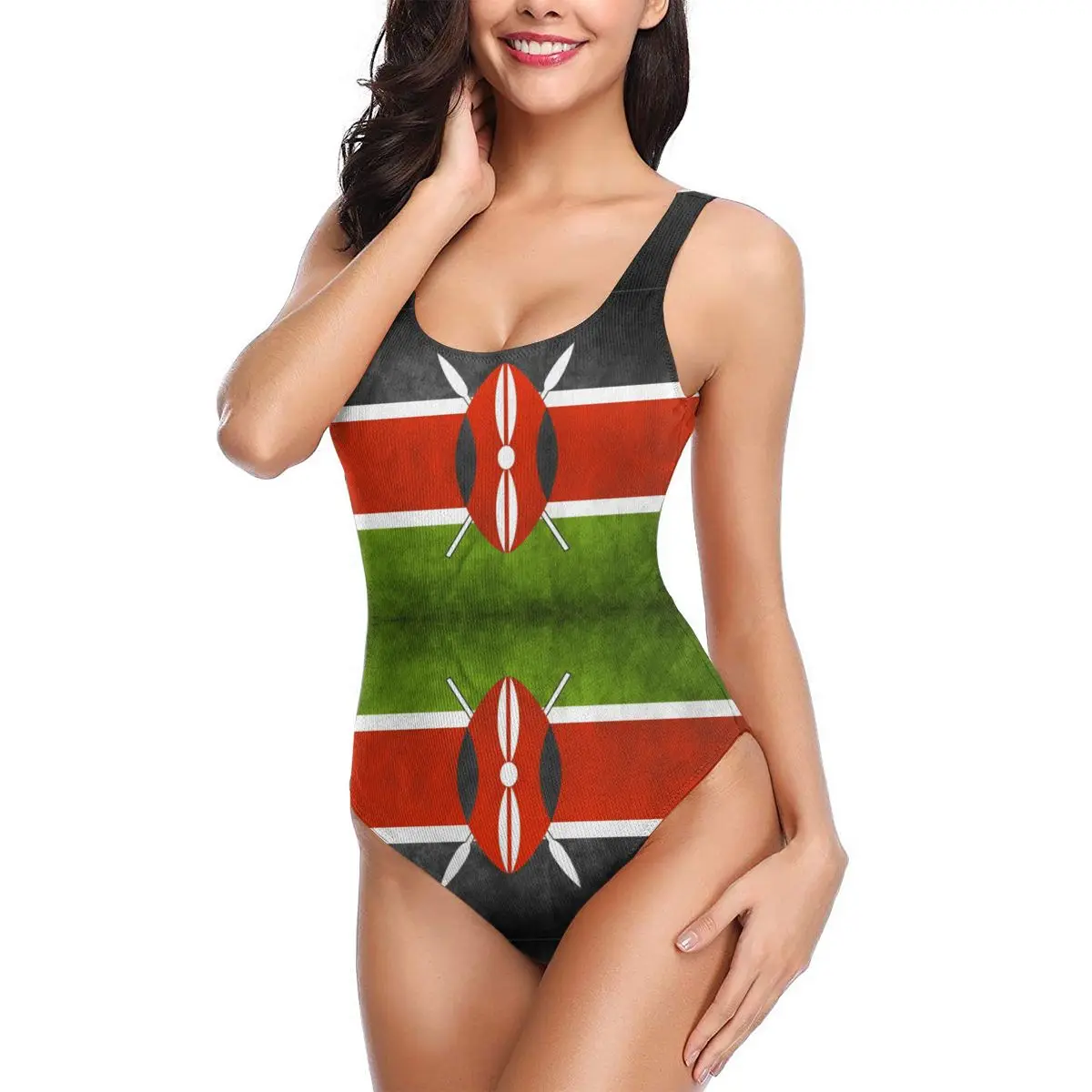 

Kenya Kenyan Flag National Flag Of Kenya sexy Bikinis Women Swimsuit Low Waist soft Women Sports Beach wear M1