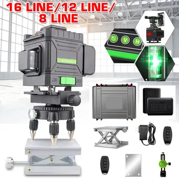 

8/12/16 Lines 4D Laser Level Wireless Remote Level Self-Leveling 360 Horizontal And Vertical Cross Powerful Green Laser Level