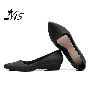 

NIS Women Ballet Flats Shoes Leather Round Head Pointed Toe Loafers Stripe Elegant Business Casual Dress Walking Boat Shoes