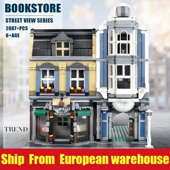 

From European Street View Series Bookstore Model Set Building Block Bricks Kids Toys Gifts Fit blocks 10270 Christmas Gifts Kids