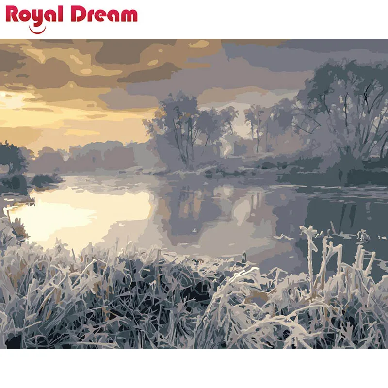 

Winter forest DIY Painting By Numbers Kits Coloring Paint By Numbers Modern Wall Art Picture Gift