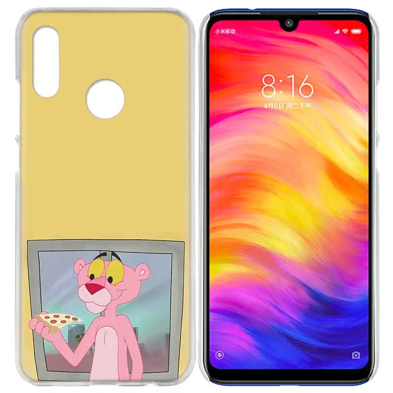 02 Чехол для Xiaomi Redmi Note 7 7A фотоаппаратов моментальной печати 7S 6 6A 5 Y3 K20 mi 8 до 9 лет CC9 CC9E A1 A2 A3 играть F1 Lite Pro Plus Корея Розовая пантера с рисунком из мультфильмов - Цвет: 02