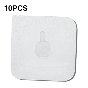 

10pcs/set Office Bedroom Living Room Self Adhesive Durable Punch Free Photo Frame Waterproof Hanging Door Back Wall Hooks Home