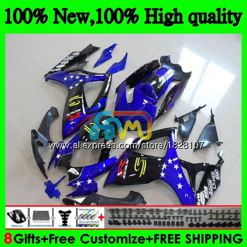 600/750CC для SUZUKI GSXR 600 750 CC GSX R750 GSX-R600 06 07 37BS. 31 GSXR600 GSXR-750 K6 цвет синий, черный; большие размеры GSXR750 2006 2007 обтекатели - Цвет: No. 1