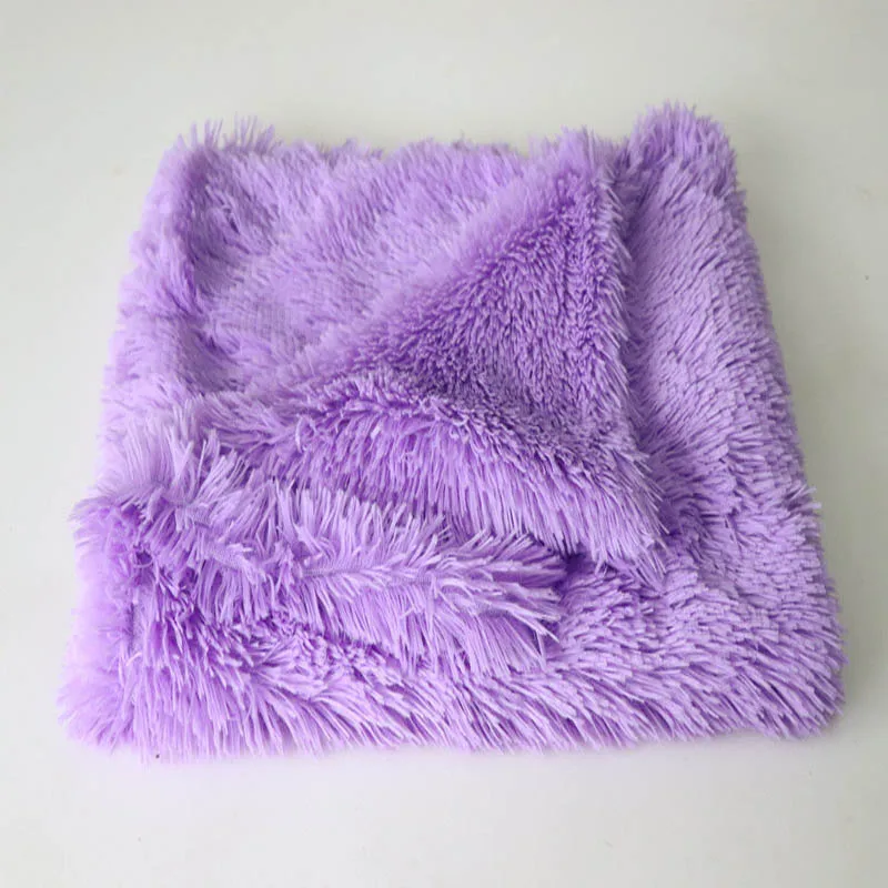 Домашнее животное зима плюшевый теплый спальный матрас Средний Большой одеяло для собак - Цвет: purple