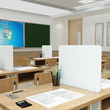 

Practical Anti-Spray Board School Office Desk Table Divider Multi-functional Convenient Partition Panel Privacy Shield