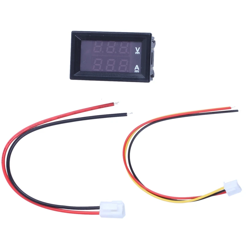 Промо-акция! DC0-100V 10A светодиодный DC двойной дисплей цифровой измеритель напряжения тока головка с тонкой настройкой