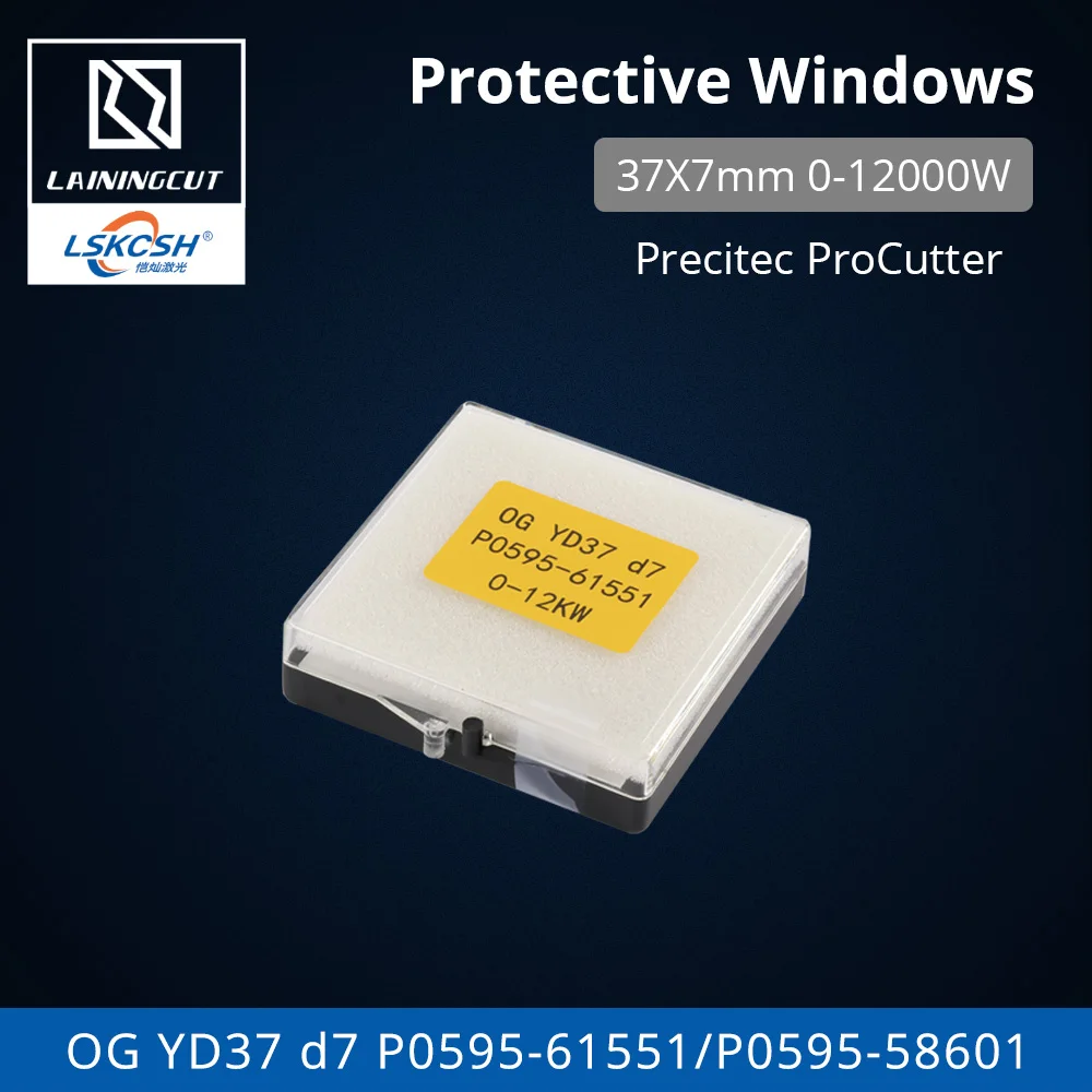 LSKCSH 10Pcs/lot Precitec Protective Windows Fiber Laser Optical mirrors/cover slides 37*7mm P0595-61551 P0595-58601 0-12000W |