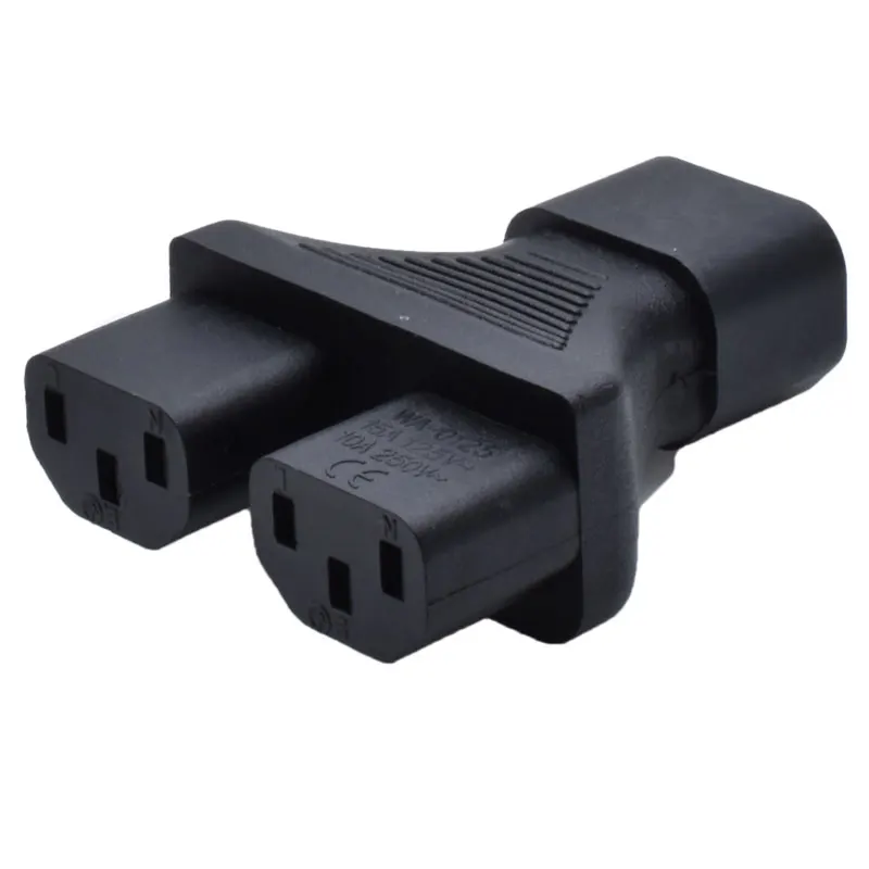 IEC 320 C14 штекер 2xC13 Женский Y spliter адаптер C14 на два C13, IEC 320 C14 на два C13