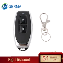 GERMA 433 MHz Радиочастотный пульт дистанционного управления обучающий код 1527 EV1527 для ворот гаража дверь управление Лер сигнализация ключ 433mhz в комплекте батарея