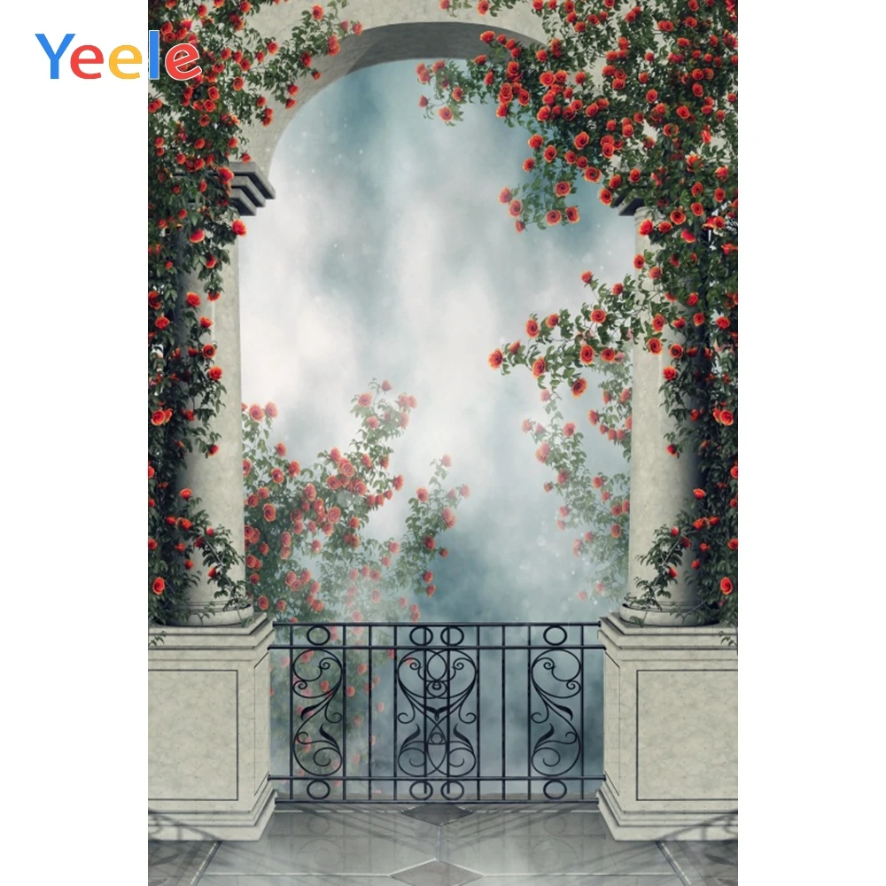 Yeele пейзаж фотосессия Арка Дверь туман забор цветок фотография фон персонализированные фотографии фоны для фотостудии