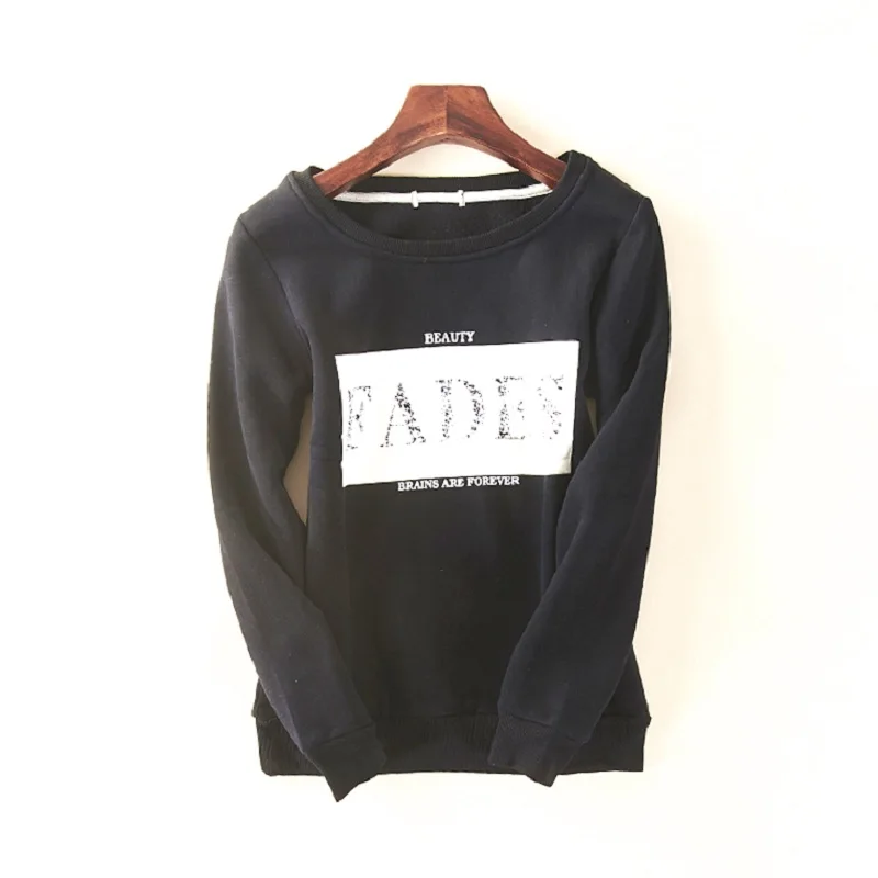 

Spring and autumn new women's Korean version of the round neck pullover letter printing was thin fashion sweater coat