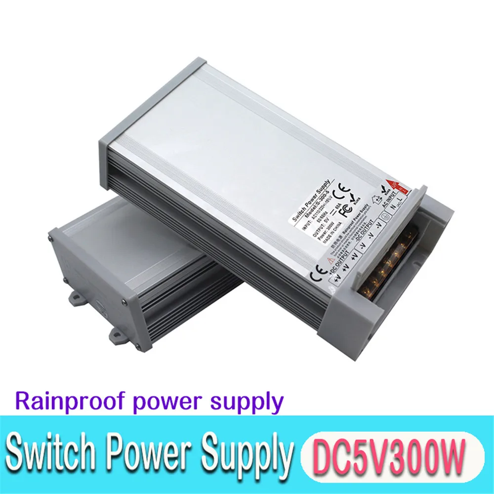 Непромокаемый источник питания DC5V DC12V DC24V 300 Вт 350 Вт трансформаторы AC-DC наружный адаптер питания s для ленточных модулей USB светильник