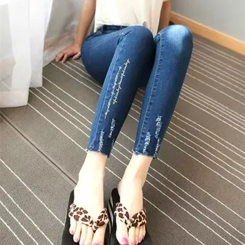 

2020 New Summer Jeans Women Ankle-Length Pants Women Sexy Pant Button Fly Skinny Pencil Pants Boyfriend Jeans for Women