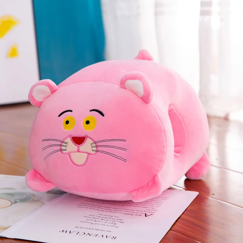 Kawaii мягкая плюшевая подушка с животным ворсом, игрушка для украшения дома и офиса, мультяшная подушка, теплая подушка для рук, зимний подарок - Цвет: Pink