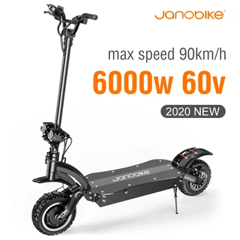 

Janobike 90km/h Electric Scooter 6000W Off-road Scooter 60V28.6AH Nutt Hydraulic Brake Electric Skateboard 2020 New Scooters