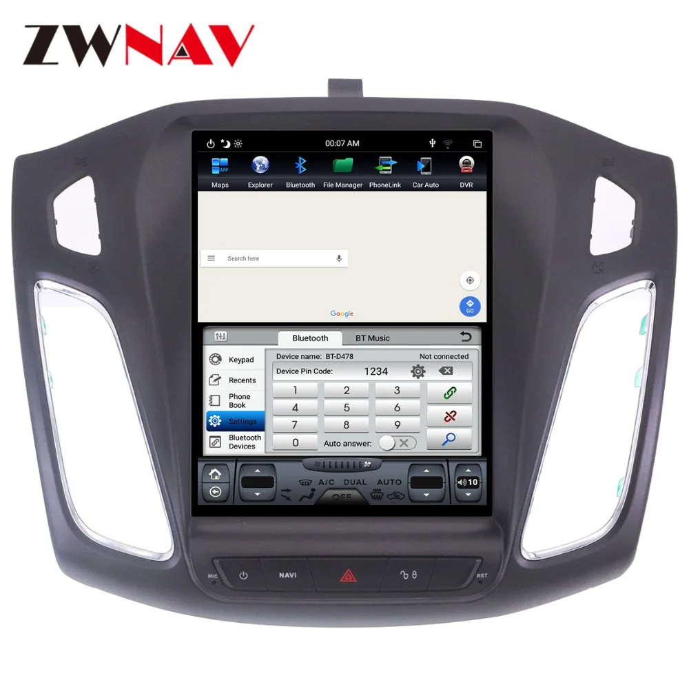 Sale Android 9 64+4G Tesla With DSP Carplay Car Multimedia Player Stereo For Ford Focus 2012-2018 Auto Radio GPS Navigation 2