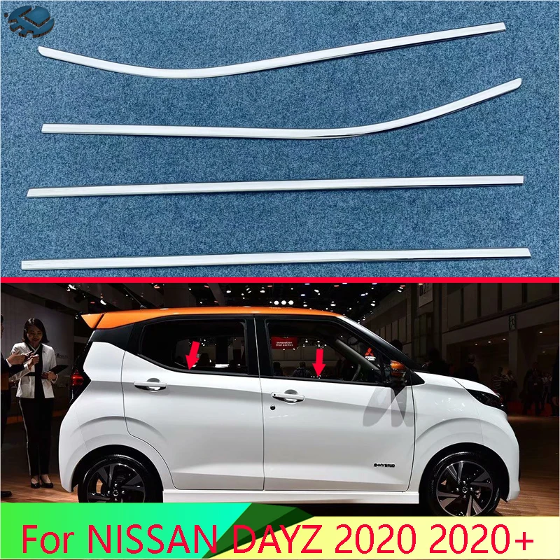 For Nissan Dayz 2020+ Car Accessories Body Styling Stick Stainless Steel Window Garnish Window Strip Trim