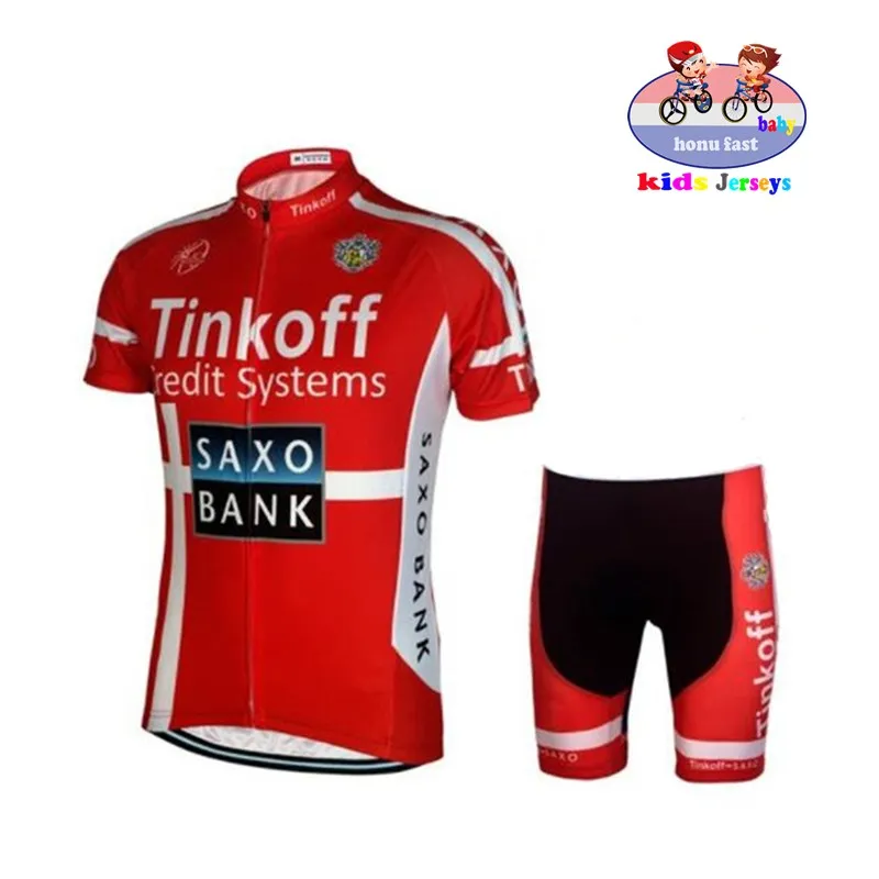 Tinkoff летняя дышащая детская футболка с коротким рукавом для велоспорта, комплект MTB флуоресцентная детская велосипедная Одежда для мальчиков, одежда для велоспорта