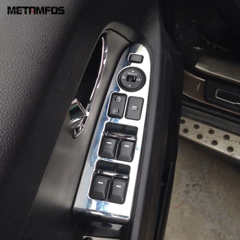 

For Kia Sportage 2010-2013 2014 2015 Chrome Window Lift Switch Cover Trim Inside Armrest Frame Interior Accessories Car Styling