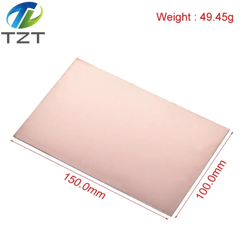 TZT 1pcs FR4 PCB 10x15cm Single Side Copper Clad DIY PCB Kit